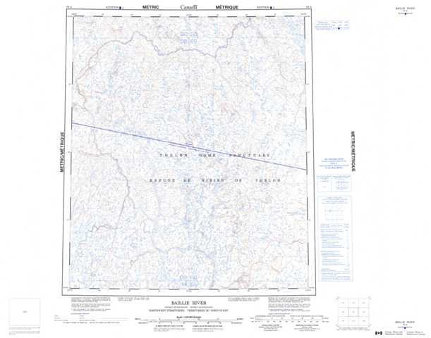 Purchase Baillie River Topographic Map 076A at 1:250,000 scale