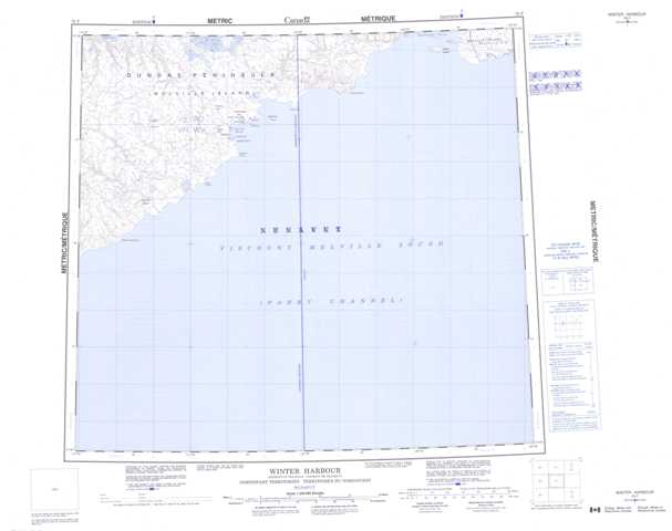 Purchase Winter Harbour Topographic Map 078F at 1:250,000 scale