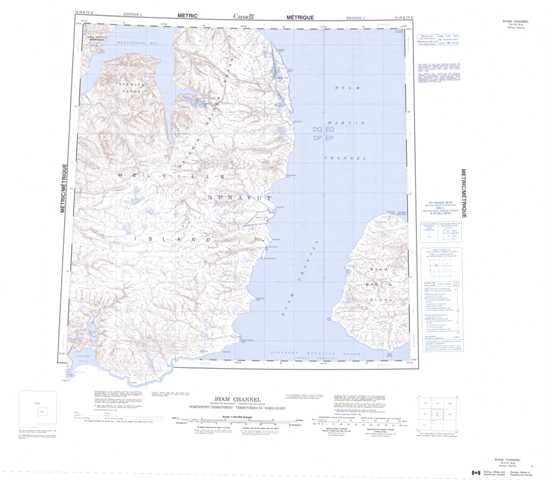 Purchase Byam Channel Topographic Map 078H at 1:250,000 scale