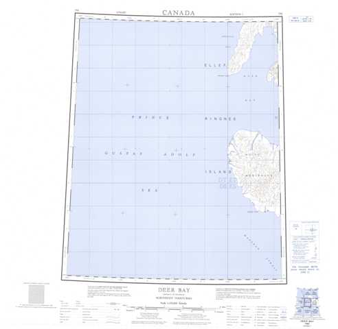 Purchase Deer Bay Topographic Map 079E at 1:250,000 scale