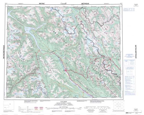 Purchase Golden Topographic Map 082N at 1:250,000 scale