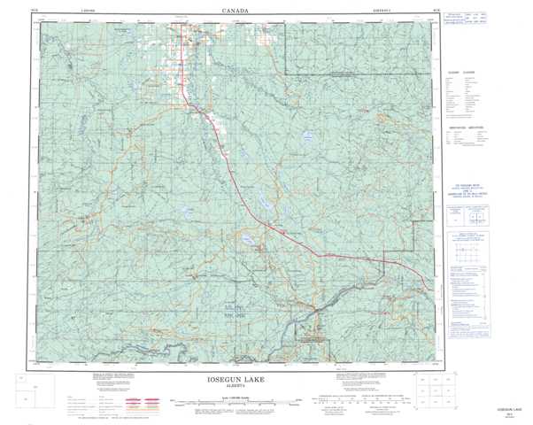 Purchase Iosegun Lake Topographic Map 083K at 1:250,000 scale