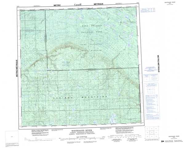 Purchase Whitesand River Topographic Map 084O at 1:250,000 scale