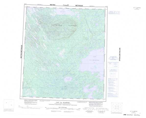 Purchase Lac La Martre Topographic Map 085M at 1:250,000 scale