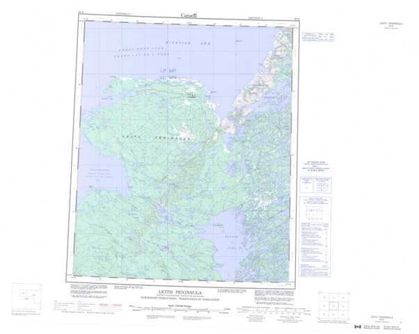 Purchase Leith Peninsula Topographic Map 086E at 1:250,000 scale