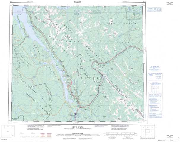 Purchase Pine Pass Topographic Map 093O at 1:250,000 scale
