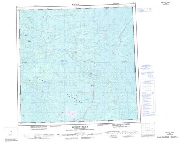 Purchase Petitot River Topographic Map 094P at 1:250,000 scale
