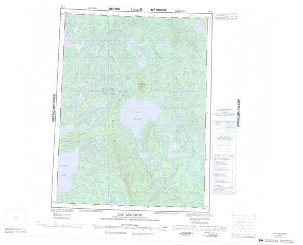 Purchase Lac Maunoir Topographic Map 096N at 1:250,000 scale