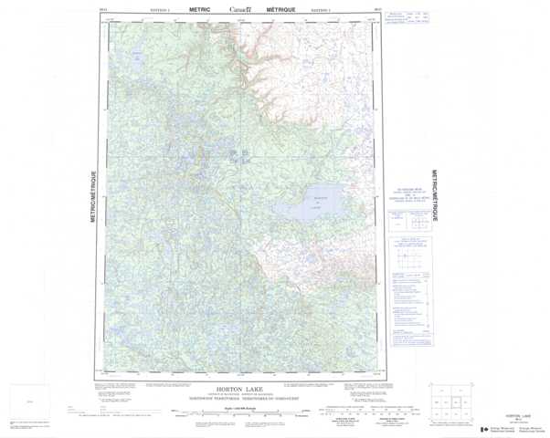 Purchase Horton Lake Topographic Map 096O at 1:250,000 scale