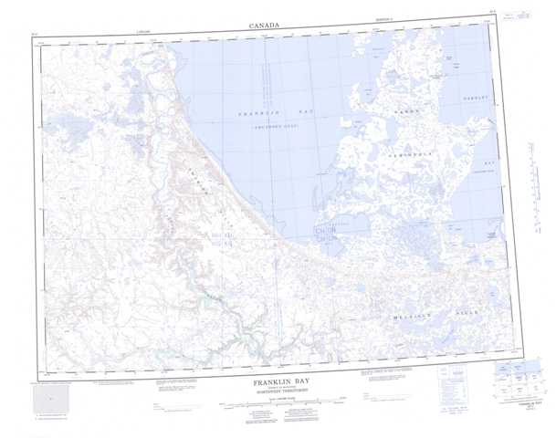 Purchase Franklin Bay Topographic Map 097C at 1:250,000 scale