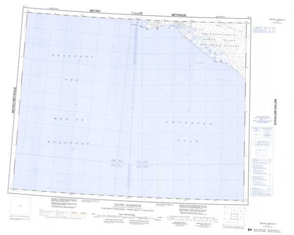 Purchase Sachs Harbour Topographic Map 097G at 1:250,000 scale