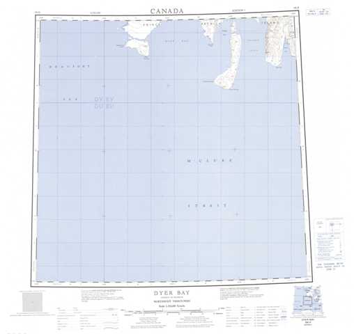 Purchase Dyer Bay Topographic Map 098H at 1:250,000 scale