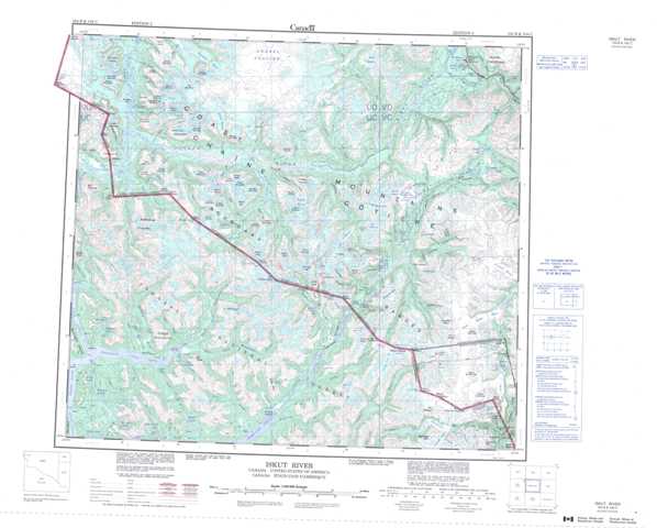 Purchase Iskut River Topographic Map 104B at 1:250,000 scale