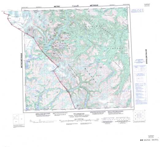 Purchase Tulsequah Topographic Map 104K at 1:250,000 scale