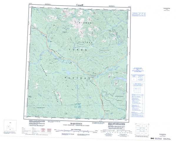 Purchase Mcquesten Topographic Map 115P at 1:250,000 scale