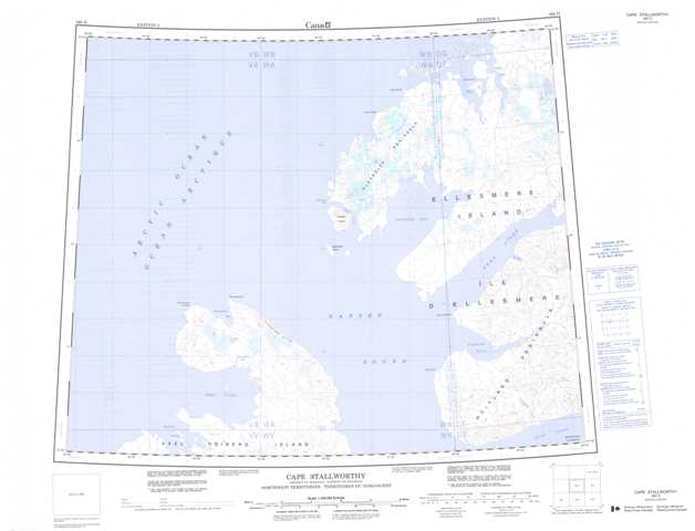Purchase Cape Stallworthy Topographic Map 560D at 1:250,000 scale