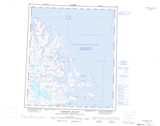 026A LEYBOURNE ISLANDS Topographic Map Thumbnail - Baffin Lakes NTS region