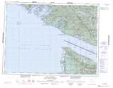 092C CAPE FLATTERY Topographic Map Thumbnail - Coast Range NTS region