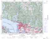 092G VANCOUVER Topographic Map Thumbnail - Coast Range NTS region