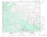 116B DAWSON Topographic Map Thumbnail - Dempster NTS region
