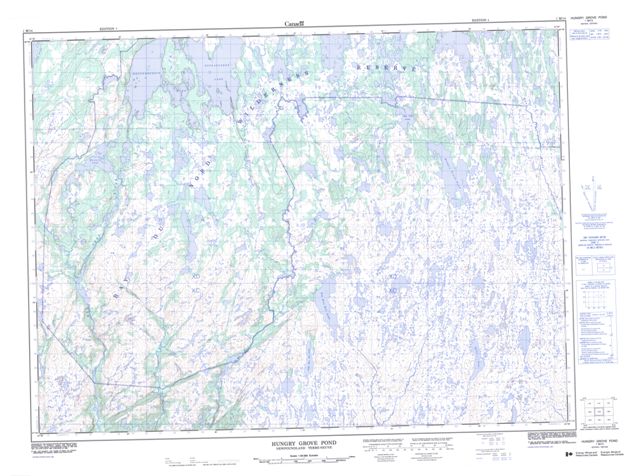 Hungry Grove Pond Topographic map 001M14 at 1:50,000 Scale
