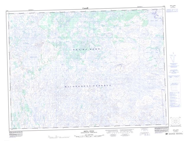 Meta Pond Topographic map 002D02 at 1:50,000 Scale