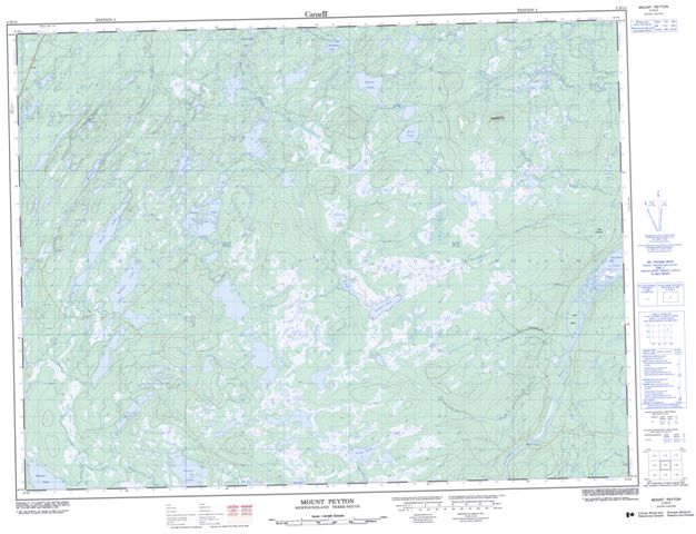 Mount Peyton Topographic map 002D14 at 1:50,000 Scale
