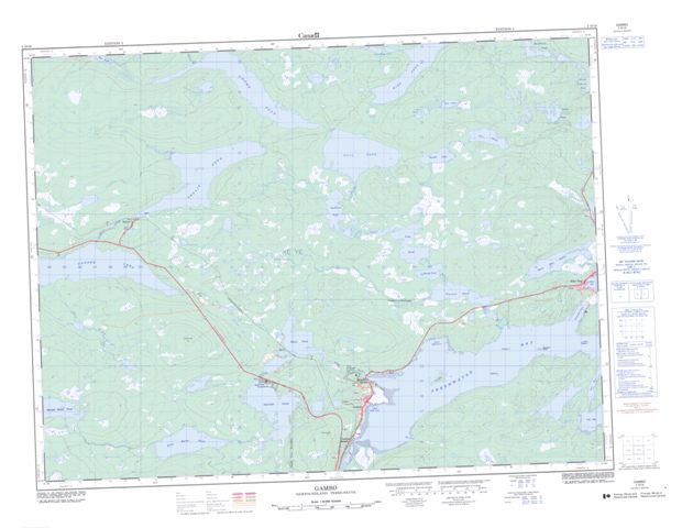 Gambo Topographic map 002D16 at 1:50,000 Scale