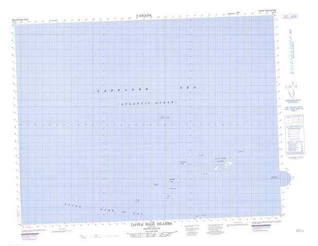 Little Fogo Islands Topographic map 002E16 at 1:50,000 Scale