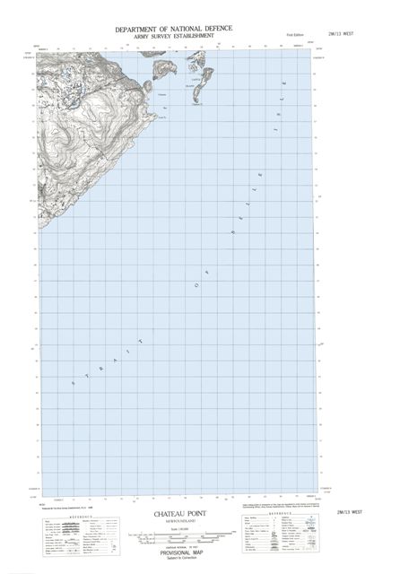 Chateau Point Topographic map 002M13W at 1:50,000 Scale