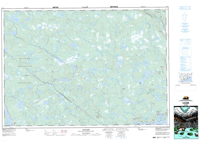 Liscomb Topographic map 011E01 at 1:50,000 Scale