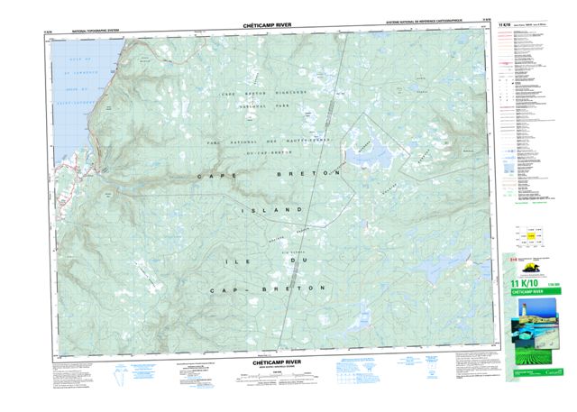 Cheticamp River Topographic map 011K10 at 1:50,000 Scale