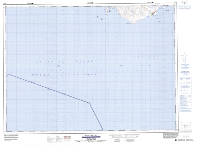 Pass Island Topographic map 011P08 at 1:50,000 Scale