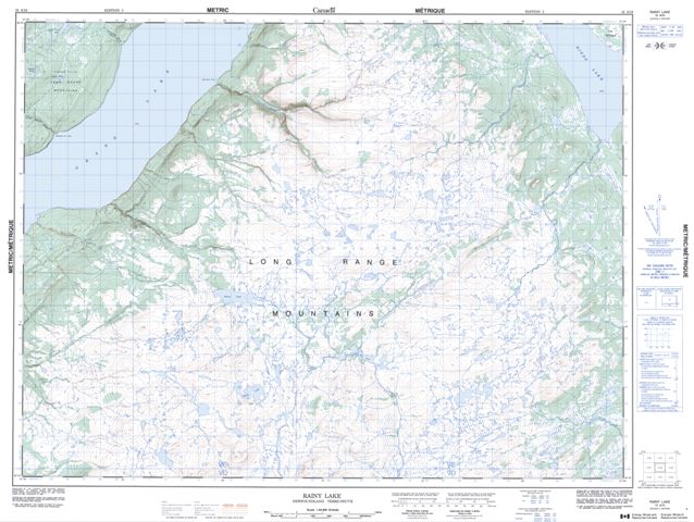 Rainy Lake Topographic map 012A14 at 1:50,000 Scale