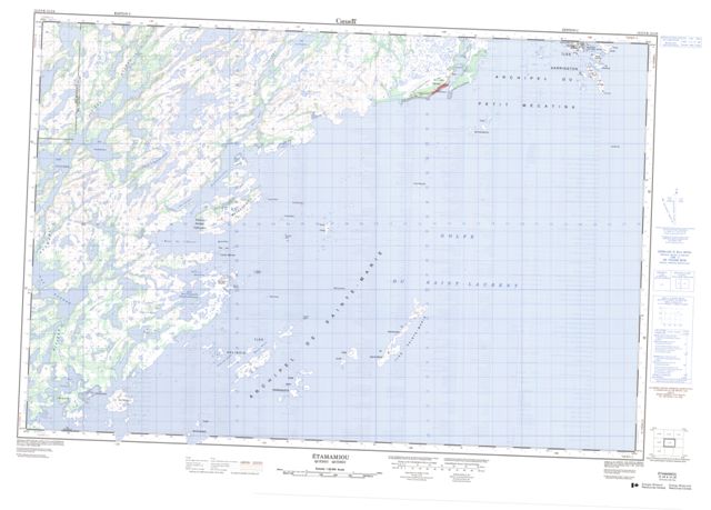 Etamamiou Topographic map 012J05 at 1:50,000 Scale