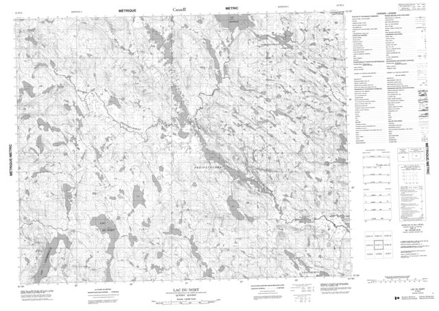 Lac Du Nort Topographic map 012N11 at 1:50,000 Scale