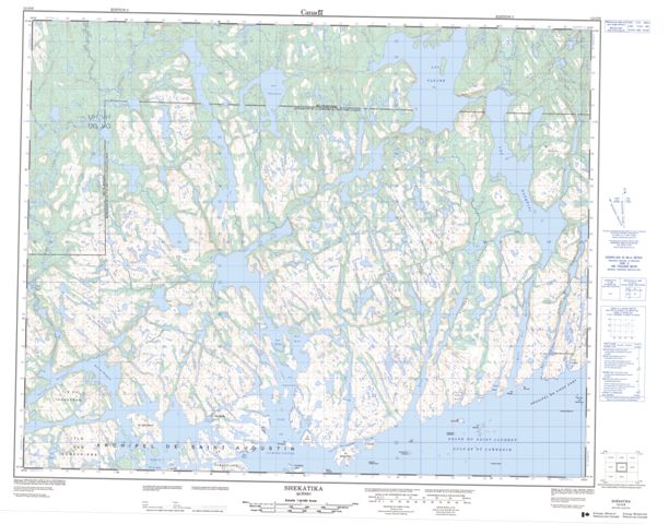 Shekatika Topographic map 012O08 at 1:50,000 Scale