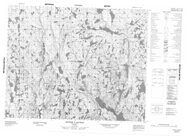 Riviere A Saumon Topographic map 012O11 at 1:50,000 Scale