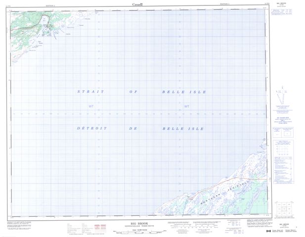 Big Brook Topographic map 012P09 at 1:50,000 Scale