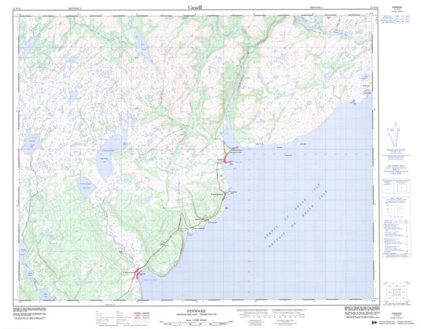 Pinware Topographic map 012P10 at 1:50,000 Scale