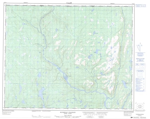 Ruisseau Chanion Topographic map 012P13 at 1:50,000 Scale