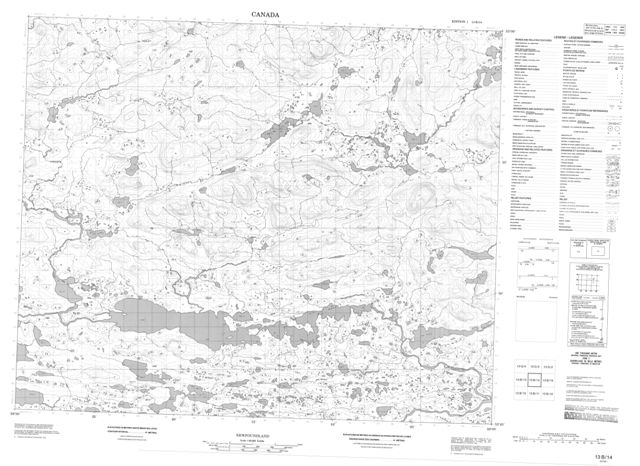 No Title Topographic map 013B14 at 1:50,000 Scale