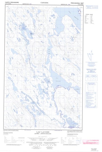 Lac Lavoie Topographic map 013D04W at 1:50,000 Scale