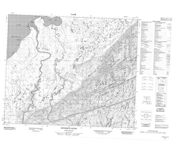 Kenemich River Topographic map 013G05 at 1:50,000 Scale