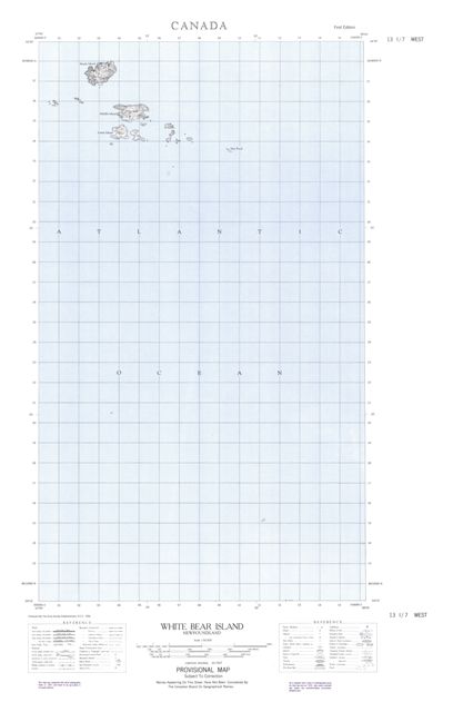 White Bear Island Topographic map 013I07W at 1:50,000 Scale