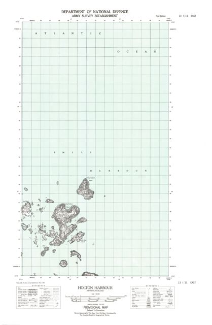 Holton Harbour Topographic map 013I11E at 1:50,000 Scale