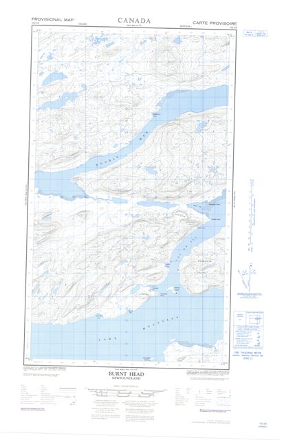 Burnt Head Topographic map 013J02E at 1:50,000 Scale