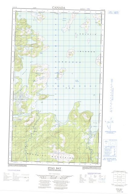 Stag Bay Topographic map 013J15W at 1:50,000 Scale