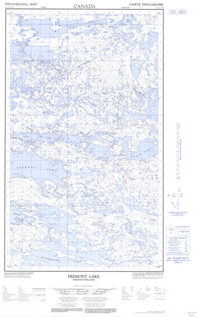 Fremont Lake Topographic map 013L03E at 1:50,000 Scale