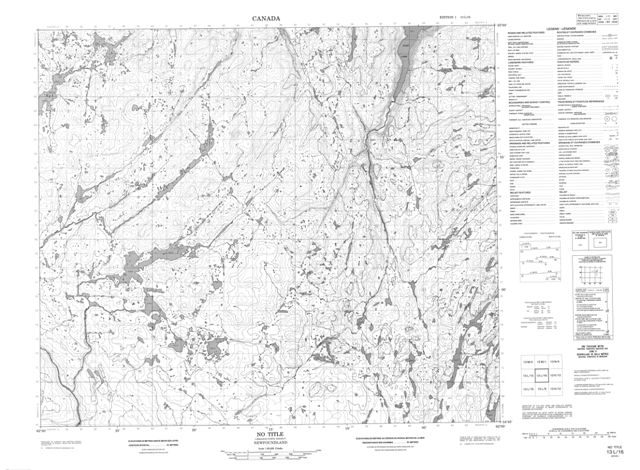 No Title Topographic map 013L16 at 1:50,000 Scale